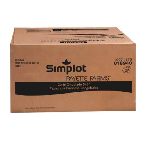 PAPA ONDULADA 3/8 PAYETTE6/2.27KGSIMPLOT