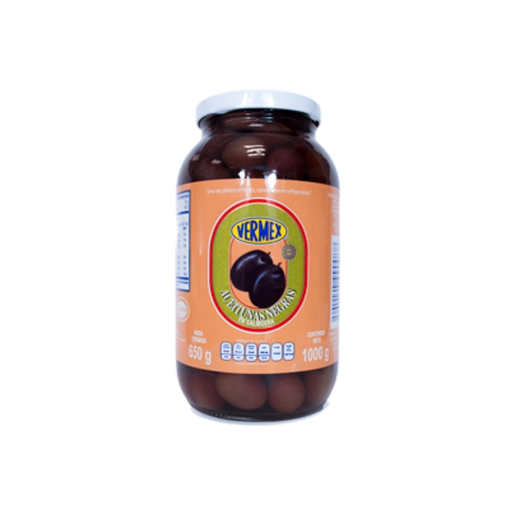 ACEITUNA NEGRA C/HUESO 1/1 KG VERMEX