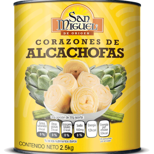 CORAZONES ALCACHOFA 6/2.5KG SAN MIGUEL