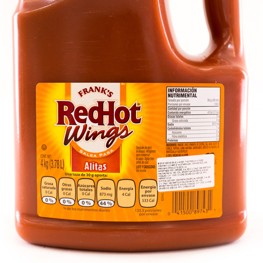SALSA RED HOT WINGS 1/3.78 L FRANKS