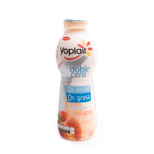 YOG DOBLE CERO BEBER DURAZNO 242 GR YPT