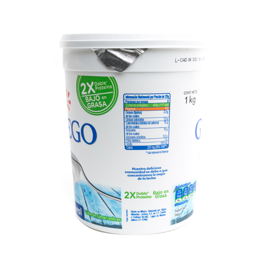 YOGHURT GRIEGO BATIDO NATURAL 1 KG YPT