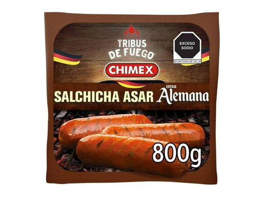 SALCHICHA P/ ASAR ALEMANA 800 GRS CHX