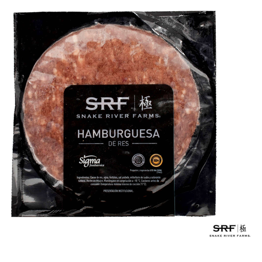 HAMBURGUESA DE RES 8 OZ PAQ 5 PZ SRF