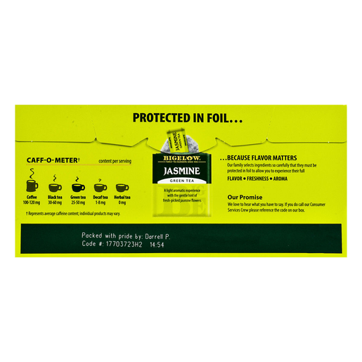 TE VERDE JASMINE 1/28 PZAS BIGELOW