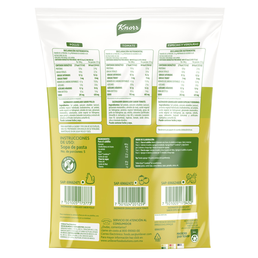 CONDIMIX SABOR POLLO SACO 14 K. KNORR