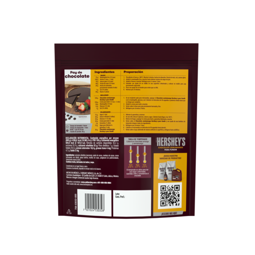 CHOCOLATE P/FUNDIR BOLSA 800 GR HERSHEYS