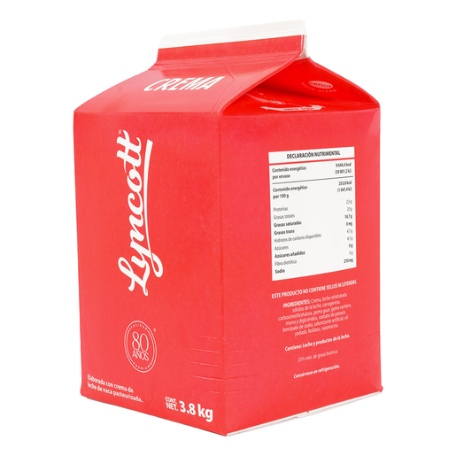 CREMA NATURAL 1/3.78 KG LYNCOTT