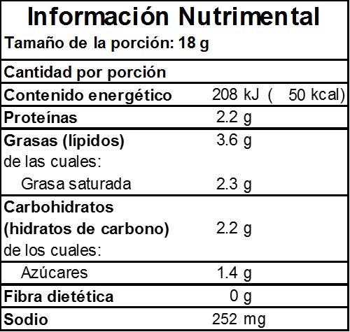 QUESO AMERICANO MANCHEGO FUD 180G QUESO AMERICANO MANCHEGO FUD 180G