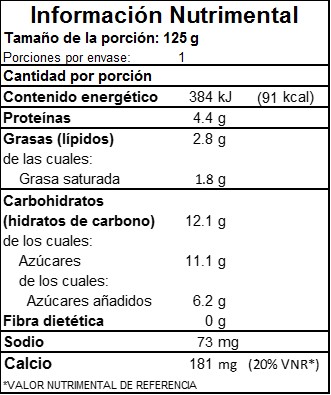YOGHURT BATIDO NATURAL 125 G YPT YOGHURT BATIDO NATURAL 125 G YPT